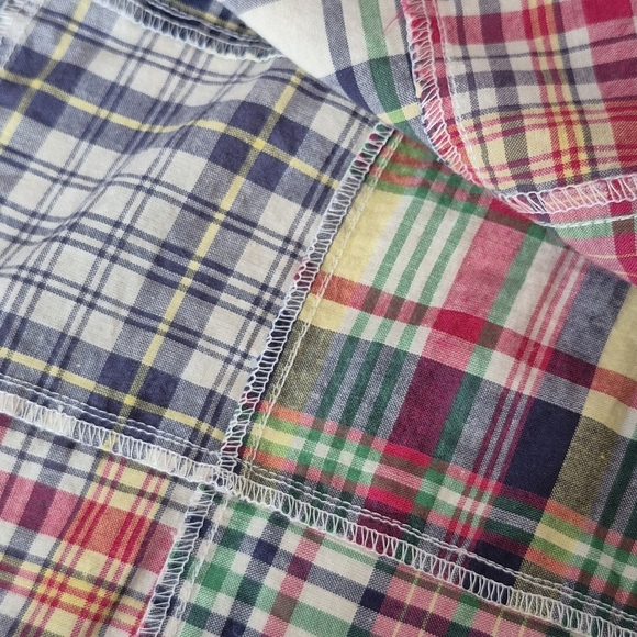 Rose-Marie Designs Patchwork Madras Plaid Sleeveless Lagenlook Tunic Top - Sz XL - Picture 8 of 10